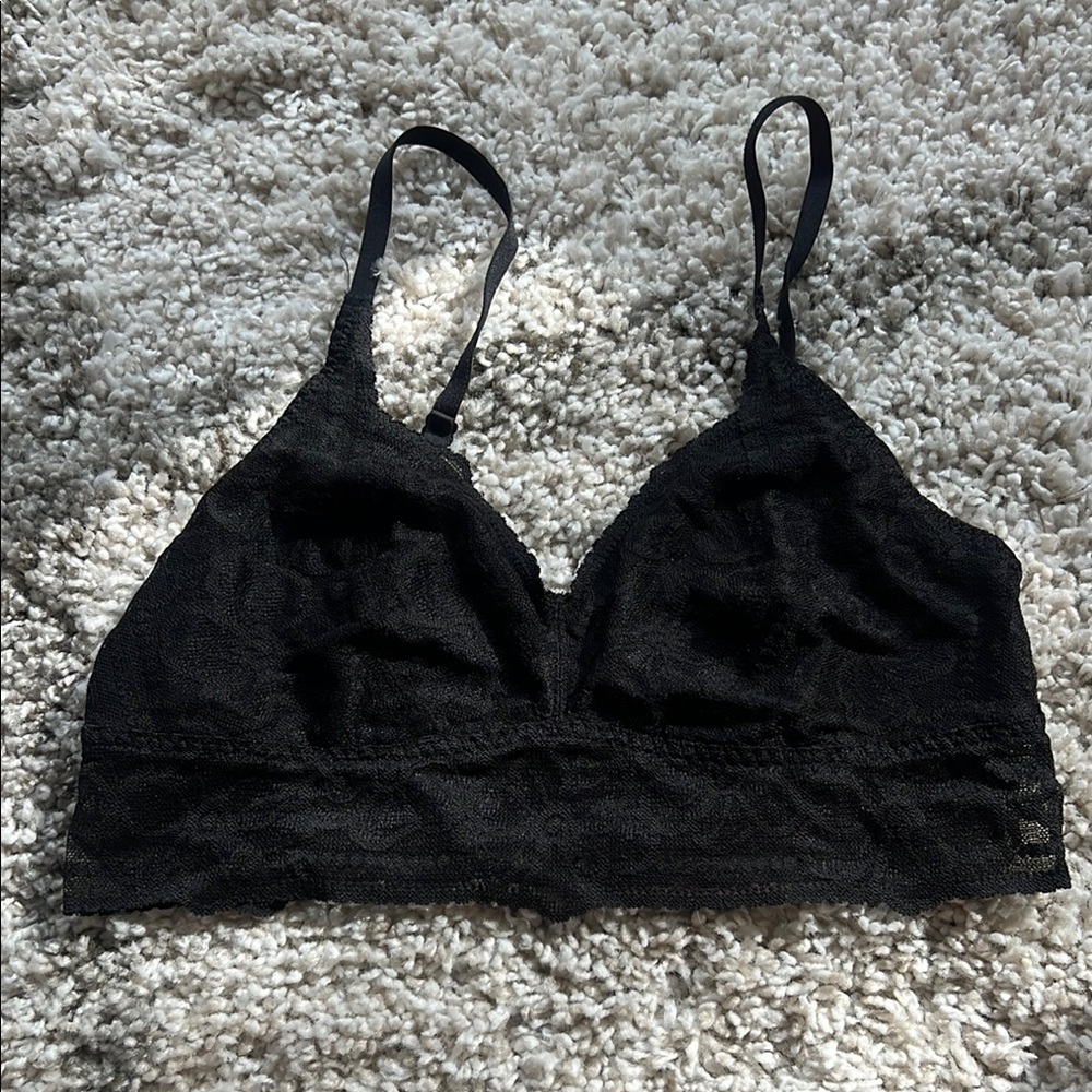 PINK Black Lace Bralette